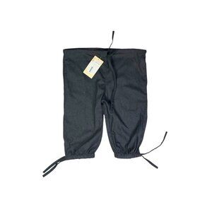 NWT Mytholon Size S Black Kilian Short Trouser Canvas Tie Waist Cuffs LARP